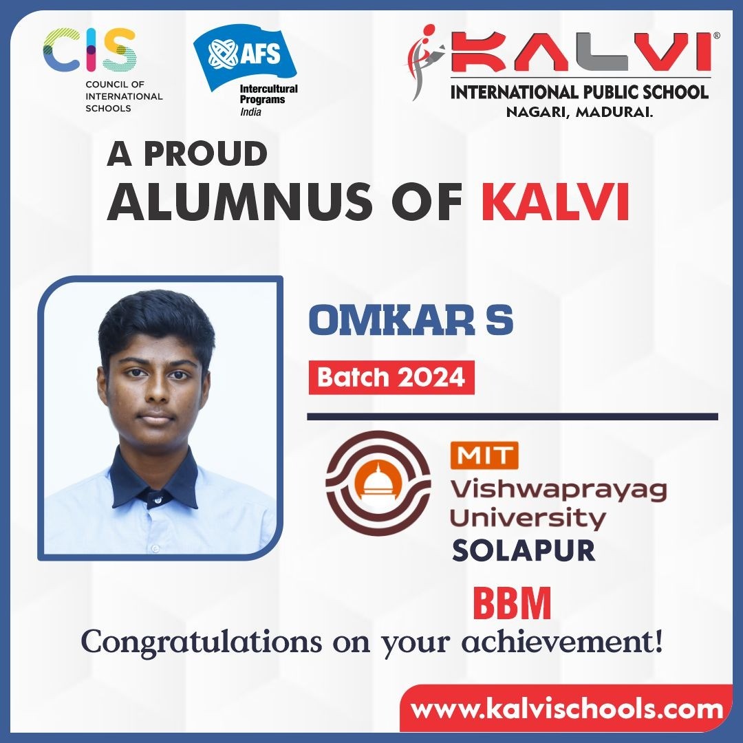 ALUMNA AND ALUMNUS OF KALVI