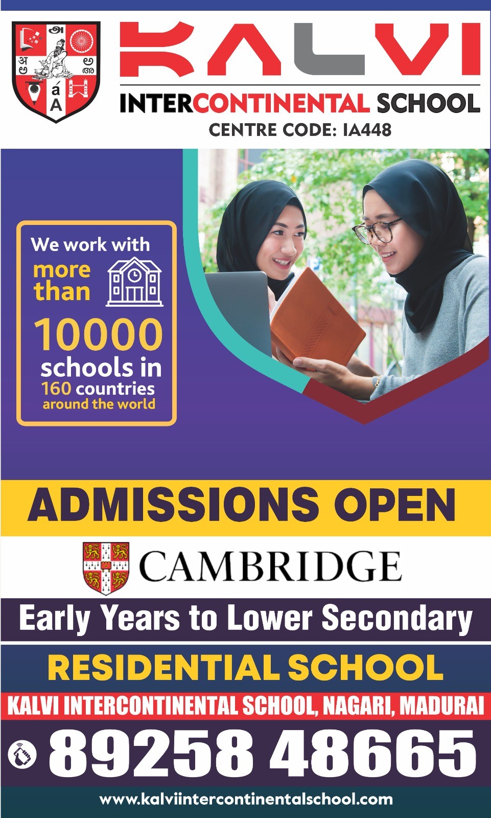 Kalvi Intercontinental School - Admissions Open