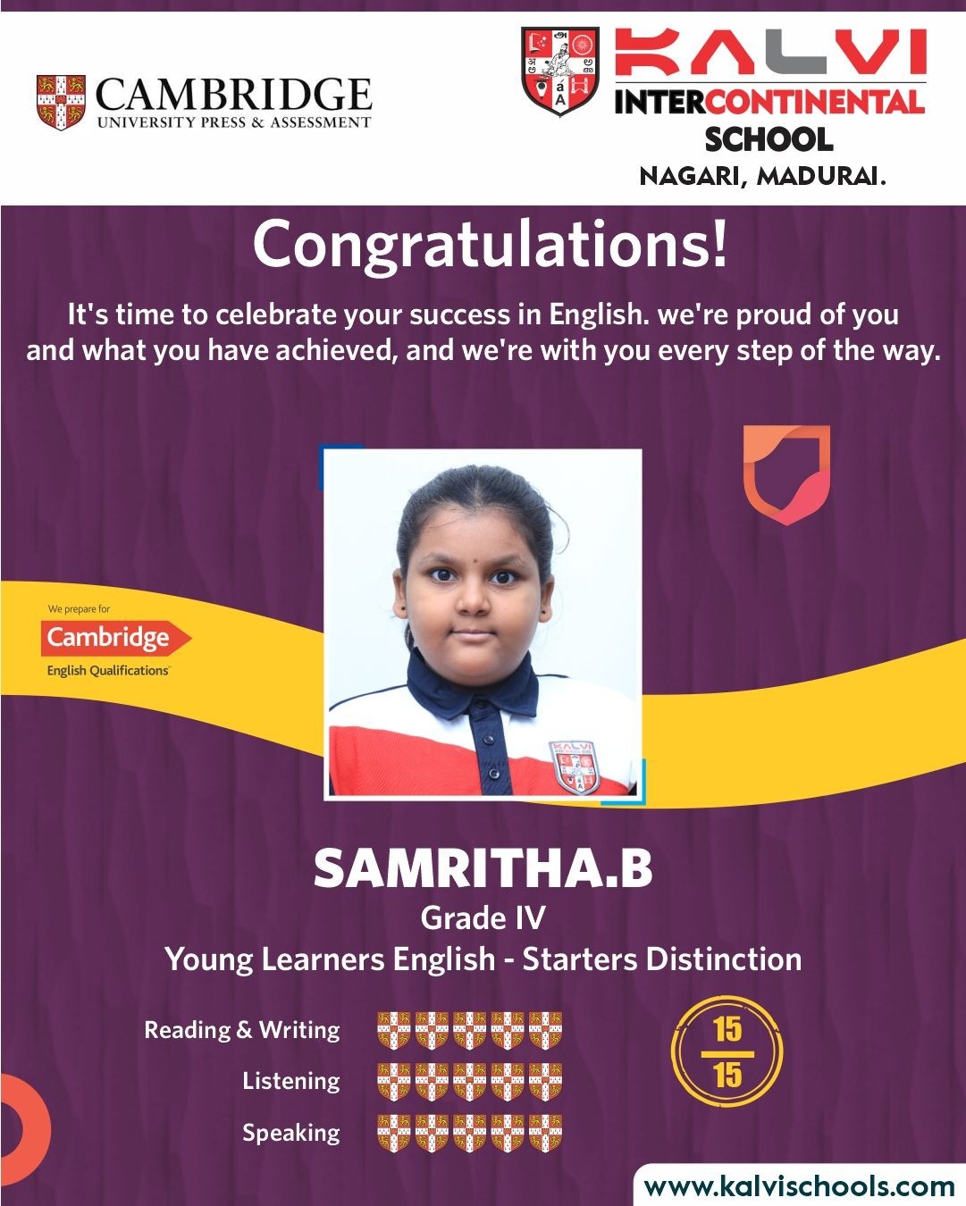 It's time to celebrate success in English - KIPS, Nagari