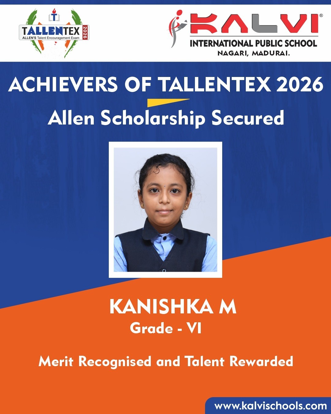 Successfully securing the ALLEN Scholarship through TALLENTEX 2026